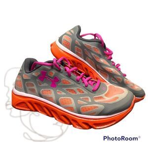 Under Armour Womens Spine Vice 1238604-035 Gray Lace Up Running Shoes